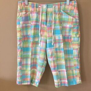 Jones New York Sport Patchwork Plaid Shorts. Size 4